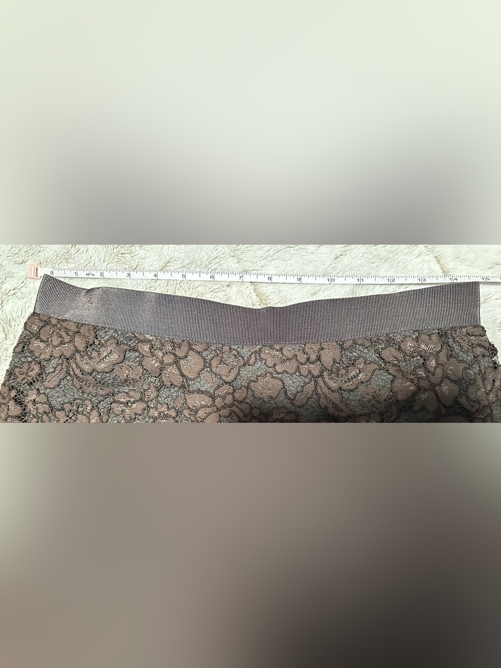 Ann Taylor Loft Women's Brown And Gray Lace Pencil Skirt Size 10 - Picture 4 of 10